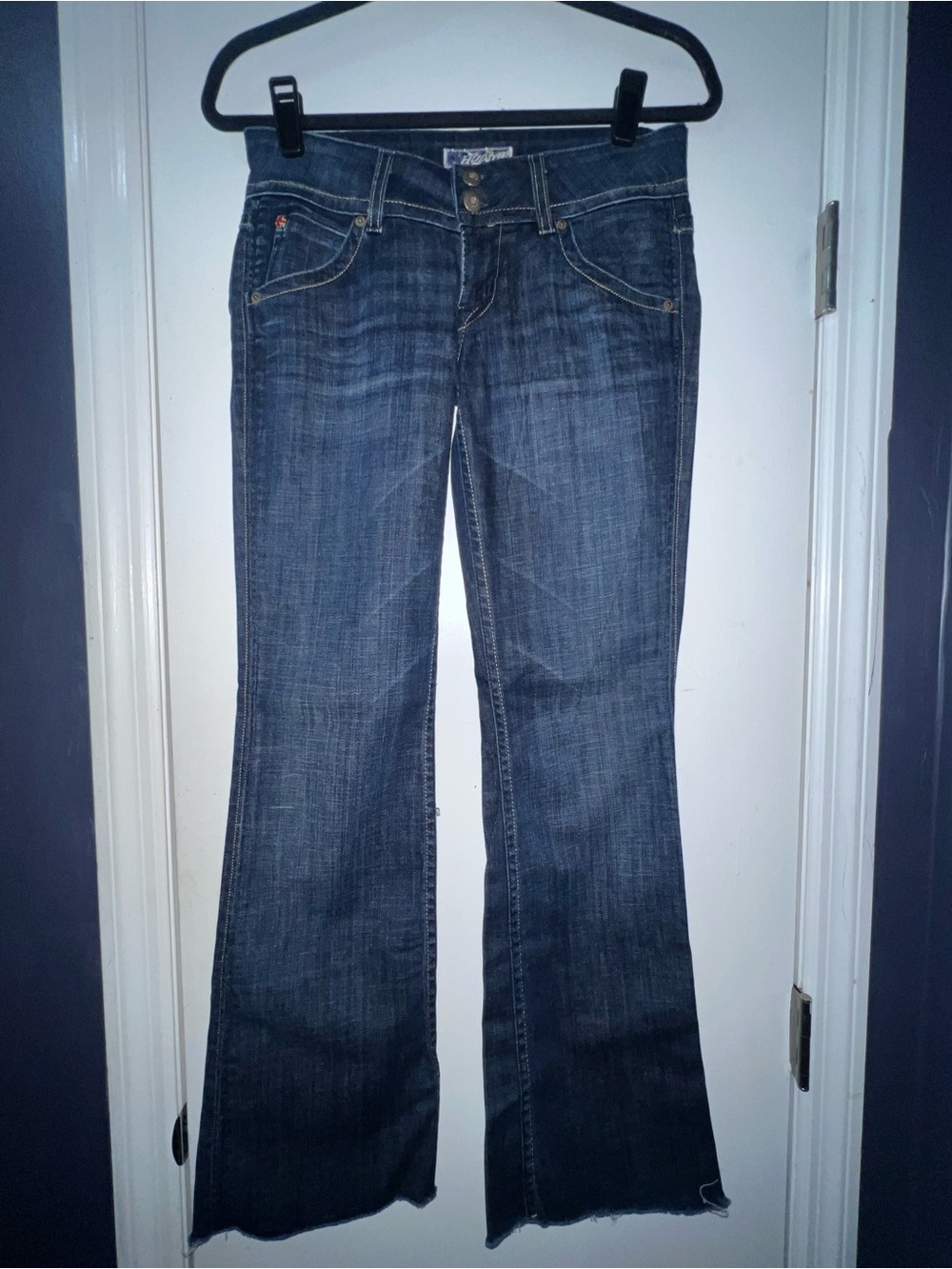 Hudson Jeans Dark Indigo Flare Wide-Leg Jeans